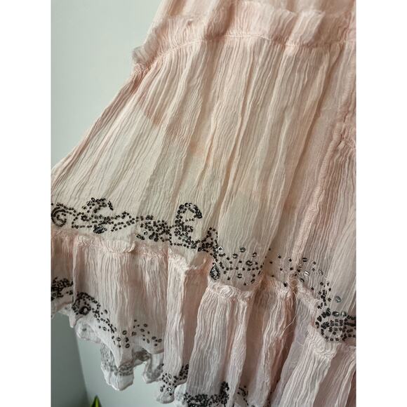 NWT Anthropologie Casmilla Beaded Cami By Vanessa Virginia in Soft Pink sz. 0P - Picture 7 of 8